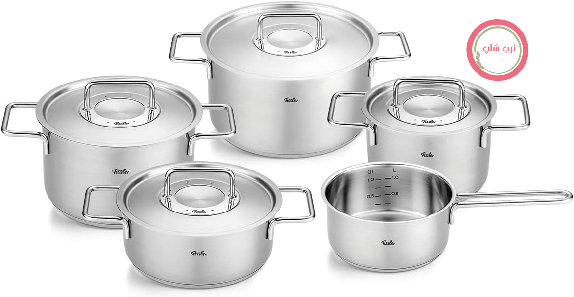 سرویس قابلمه 5 پارچه فیسلر آلمان Fissler Pure-Profi Collection قابلمه با درب فلزی
